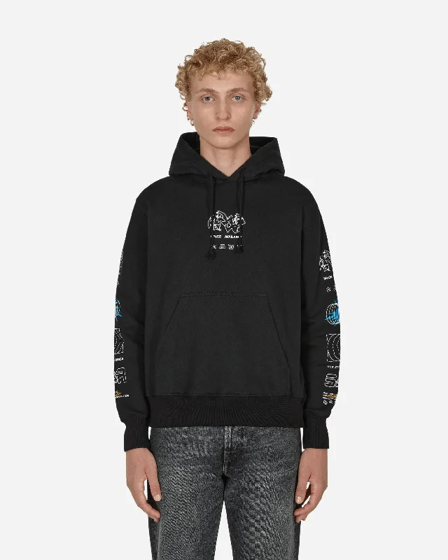 Upcycled Hooded Sweatshirt Black